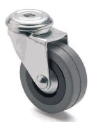 ARSA 22603 RUEDA Ø50mm GIRAT PASADOR GOMA GRIS