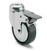 ARSA 33524 RUEDA Ø80mm GIRAT PASADOR FRENO NYLON NEGRO