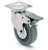 ARSA 33334 RUEDA Ø80mm GIRAT PLATINA FRENO GOMA GRIS