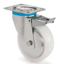 ARSA 9873343 RUEDA Ø125x40mm GIRAT PLAT.FRENO INOX NYLON B.LISO
