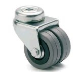 ARSA 33405 RUEDA Ø50mm GIRAT PASADOR ARO DOBLE GOMA GRIS
