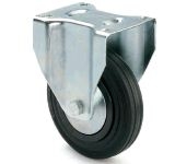 ARSA 55111 RUEDA Ø80x25mm FIJA GOMA NEGRA BUJE LISO