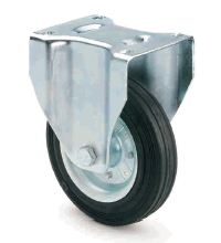 ARSA 55143 RUEDA Ø100x30mm FIJA GOMA NEGRA LL.MET C.R
