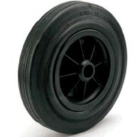ARSA 66072 RUEDA RECAMBIO Ø125x37.5mm GOMA NEGRA BUJE LISO