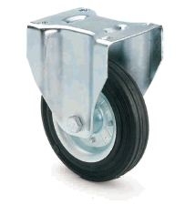 ARSA 55145 RUEDA Ø125x35mm FIJA GOMA NEGRA LL.MET C.R