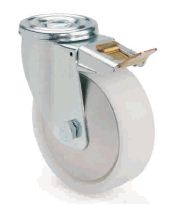 ARSA 9855233 RUEDA Ø80x30mm GIRAT  PLAT. PASADOR FRENO NYLON BUJE LISO