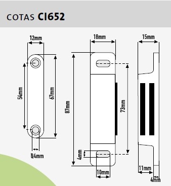CIERRE SOBREPONER MAGNETICO 73mm MARRON