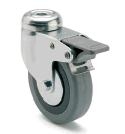 ARSA 35305 RUEDA Ø100x30mm GIRAT PASADOR FRENO GOMA GRIS