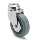 ARSA 35205 RUEDA Ø100x30mm GIRAT PASADOR GOMA GRIS