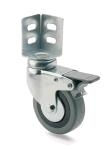 ARSA 2884 RUEDA Ø80mm CANTONERA FRENO GOMA GRIS
