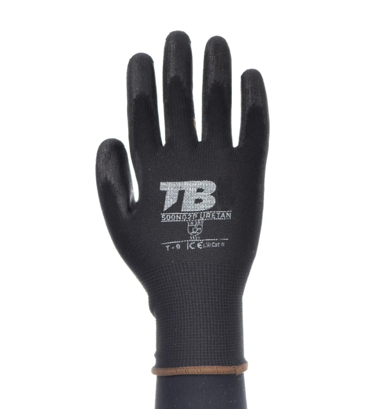 GUANTE POL. REC. PU NEGRO (T-10) (500 NG2P URETAN)