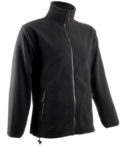 FORRO POLAR NEGRO CREMALLERA T-XS