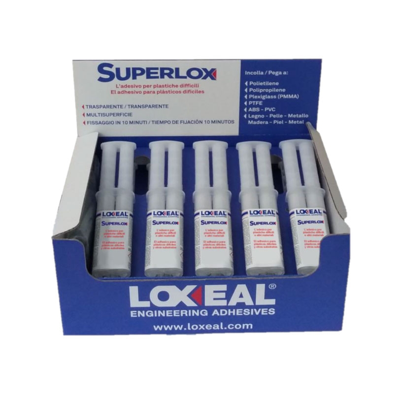 SUPERLOX ADHESIVO ACRILICO 25ml (PP, PE, HDPE, LDPE, PMMA, ABS...)