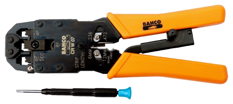 ALICATE ENTALLAR TERMINALES RJ45, RJ12, RJ11 TELEF/DATOS 205mm (CR