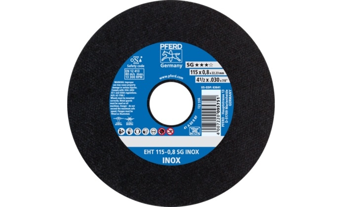 EHT 115-0,8 SG INOX  //  DISCO CORTE