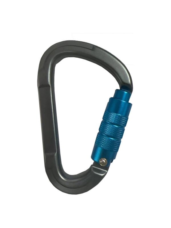 MOSQUETON SEGURIDAD ALUMINIO 1/4 VUELTA RAPIDO P/EPI´s(1131)