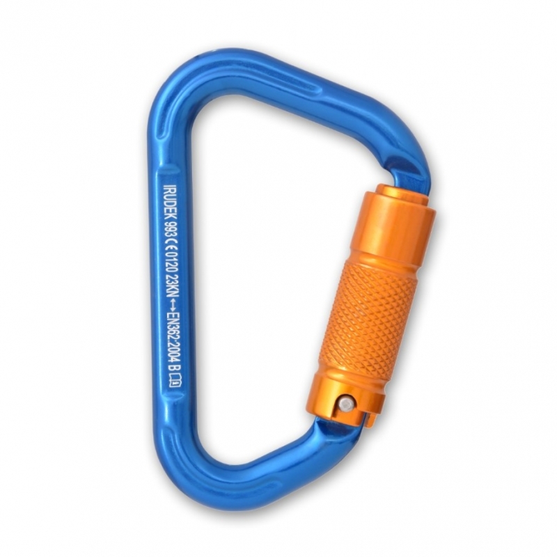 MOSQUETON SEGURIDAD ALUMINIO CIERRE TRI-LOCK P/EPI´s(993BLUE)