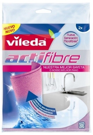 BAYETA VILEDA LIMPIEZA ACTIFIBRE SUPER ABSORVENTE 290 X 290mm