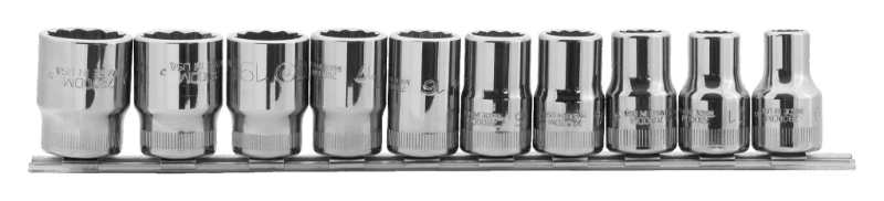 JUEGO LLAVES DE VASO 1/2" EN RAIL 10 PIE