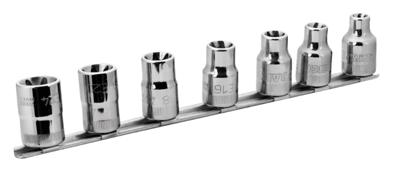 JUEGO LLAVES DE VASO EN RAIL 1/2" 6 PIEZ