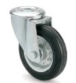 ARSA 55155 RUEDA Ø125x35mm GIRAT PASADOR GOMA NEGRA LL.MET C.R