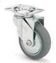 ARSA 42100 RUEDA Ø50x24mm GIRAT PLATINA GOMA GRIS BUJE LISO