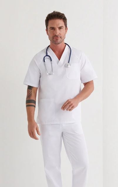 CASACA PIJAMA BLANCO C/PICO M/C T-3XL(45