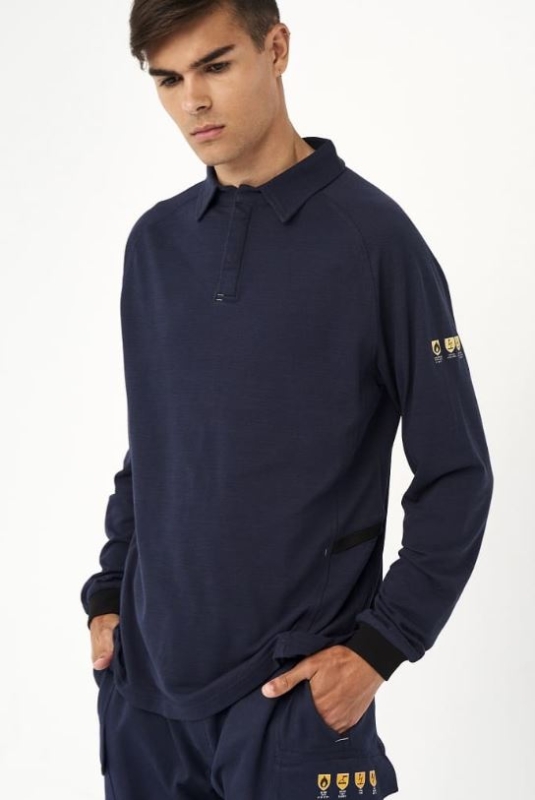 POLO IGNIF+ANTIEST.MARINO PERMANENTE M/L