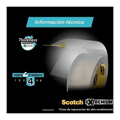 CINTA ADHESIVA AMERICANA INVISIBLE 20mt X 48mm SCOTCH EXTREMIUM