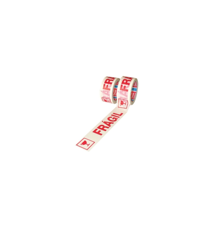 CONTA ADHESIVA EMBALAR PP 66mt X 50mm TEXTO "FRAGIL"