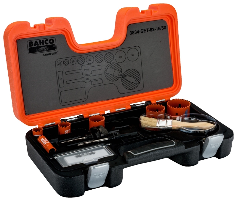 EQUIPO CORONAS PERFORADAS 16-50mm (3834-SET-62-16/50)