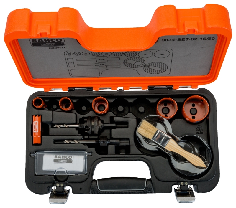 EQUIPO CORONAS PERFORADAS 16-50mm (3834-SET-62-16/50)