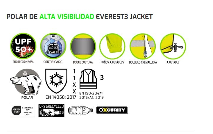 FORRO POLAR AV NARANJA T-M (EVEREST3 JACKET)
