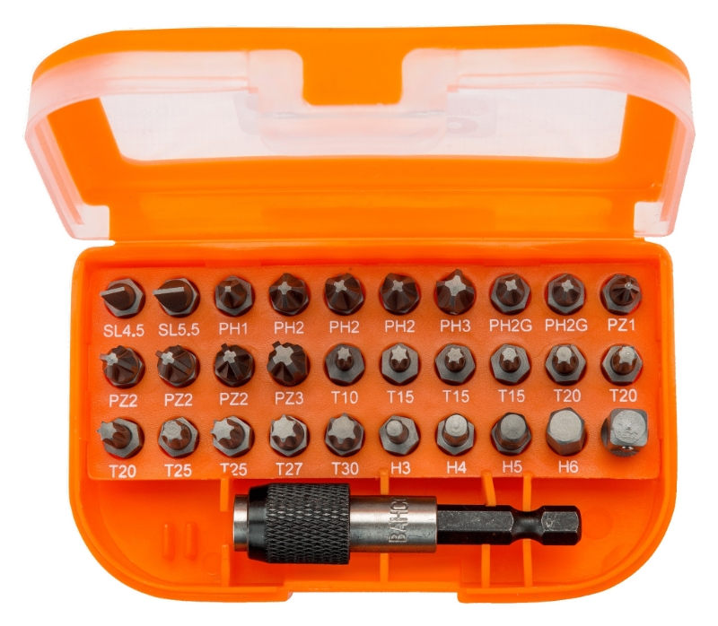 JUEGO 31 PUNTAS 1/4" RECTAS/PH/PZ/TORX (59/S31B)