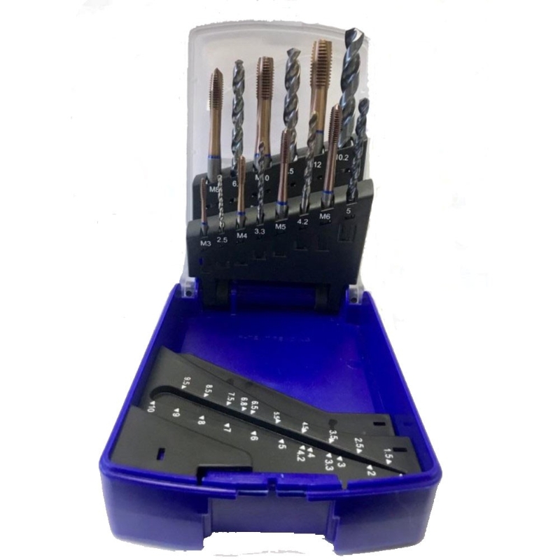 ESTUCHE MACHOS ROSCAR IT2 + BROCAS BLADE 561 (M-3 a M-12) L. AZUL