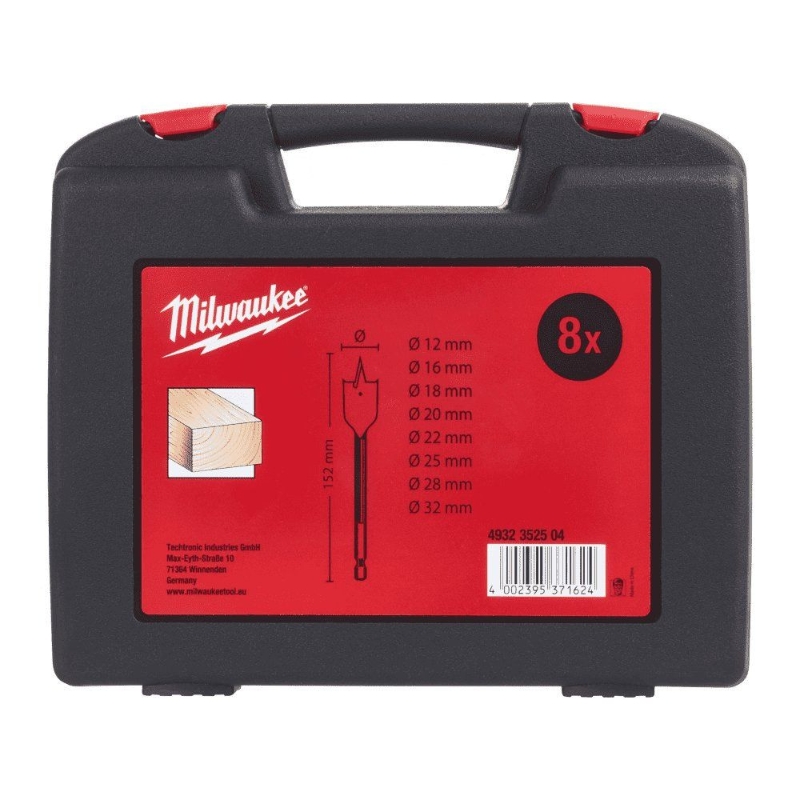 MILWAUKEE ESTUCHE 8 BROCAS PALA Ø12-32mm