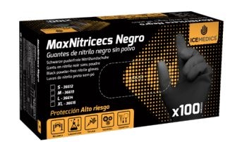 CAJA 100u.GUANTE DESECH. NITRILO NEGRO S
