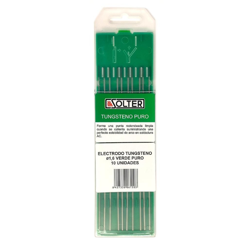 ELECTRODO TUNGSTENO 100% VERDE Ø1,6mm (P