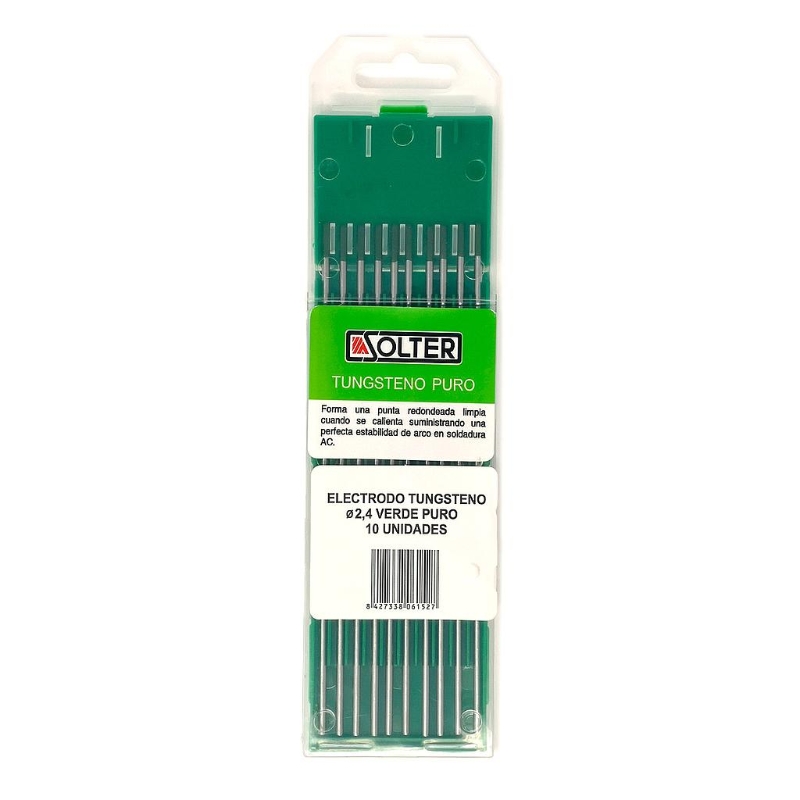 ELECTRODO TUNGSTENO 100% VERDE Ø2,4mm (P