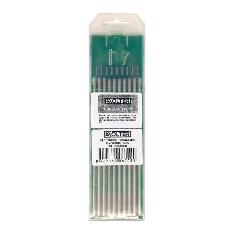 ELECTRODO TUNGSTENO 100% VERDE Ø4mm (PAQ