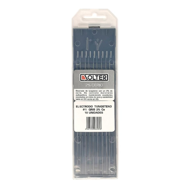 ELECTRODO TUNGSTENO 2% CERIO GRIS Ø1mm (