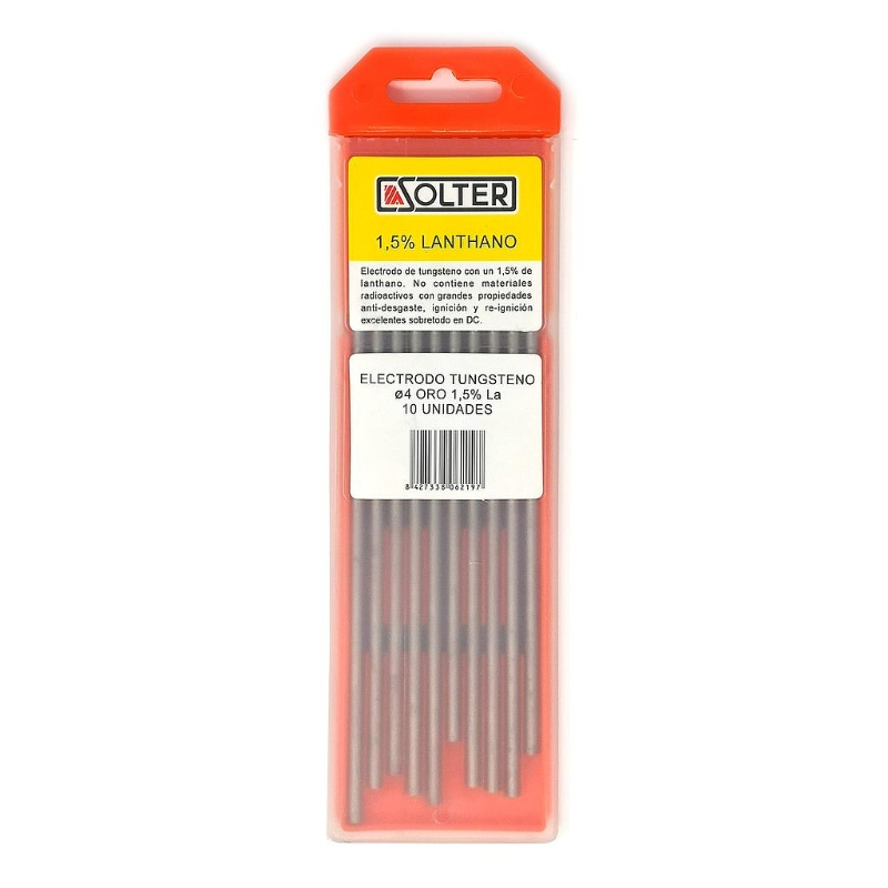 ELECTRODO TUNGSTENO 1.5% LANTANO ORO Ø4m