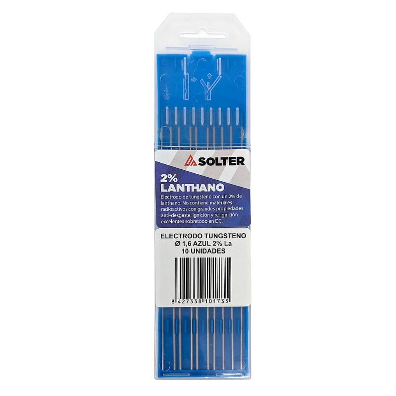 ELECTRODO TUNGSTENO 2% LANTANO AZUL Ø1,6