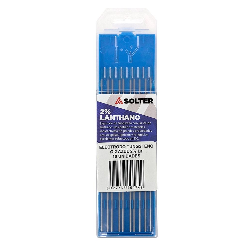 ELECTRODO TUNGSTENO 2% LANTANO AZUL Ø2mm