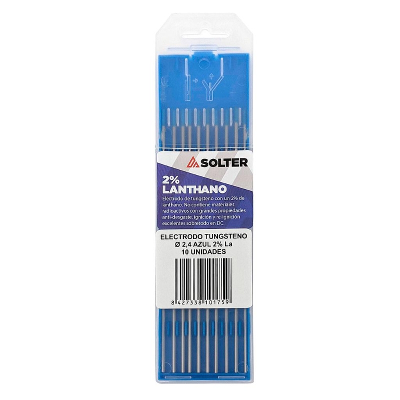 ELECTRODO TUNGSTENO 2% LANTANO AZUL Ø2,4