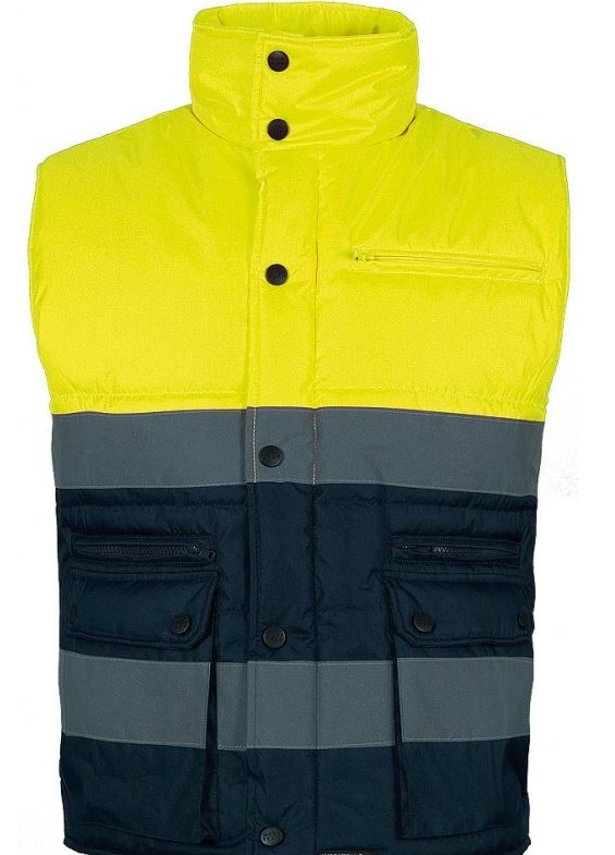 CHALECO AV AMARILLO/MARINO C/BOLS. T-XXL