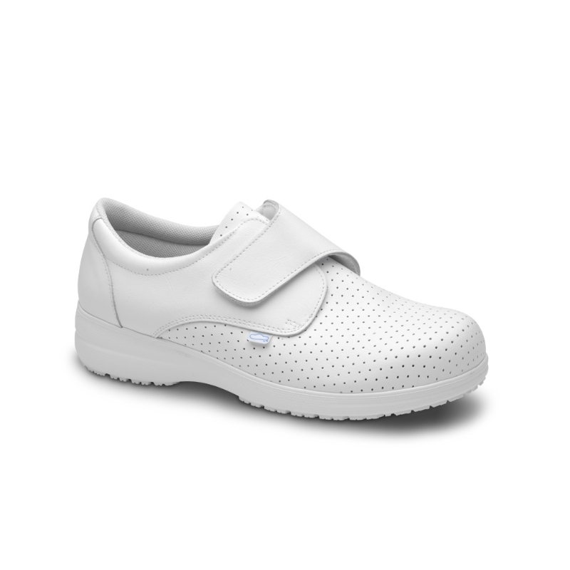 ZAPATO ECO-T VELCRO PERFORADO BLANCO Nº4