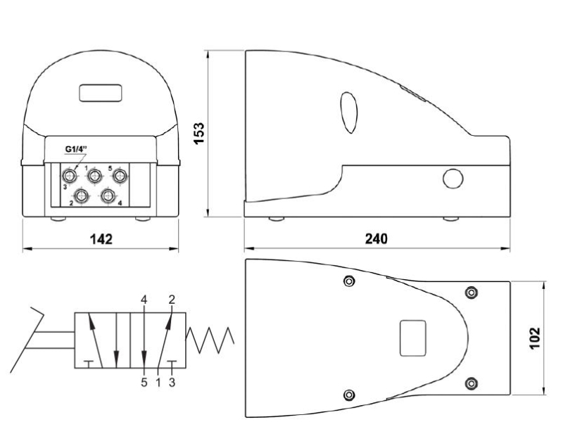 06V0000001 PEDAL MONOESTABLE CON PROTECC