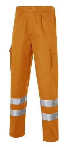 PANTALON 45%POL. 55%ALG. AV NARANJA C/BA