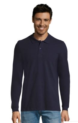 POLO ALG.180g MARINO M/L T-L (02087)